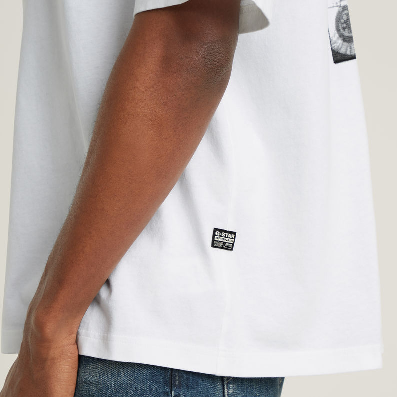 G-STAR Outlet Knolling Back Graphic Boxy T-Shirt White