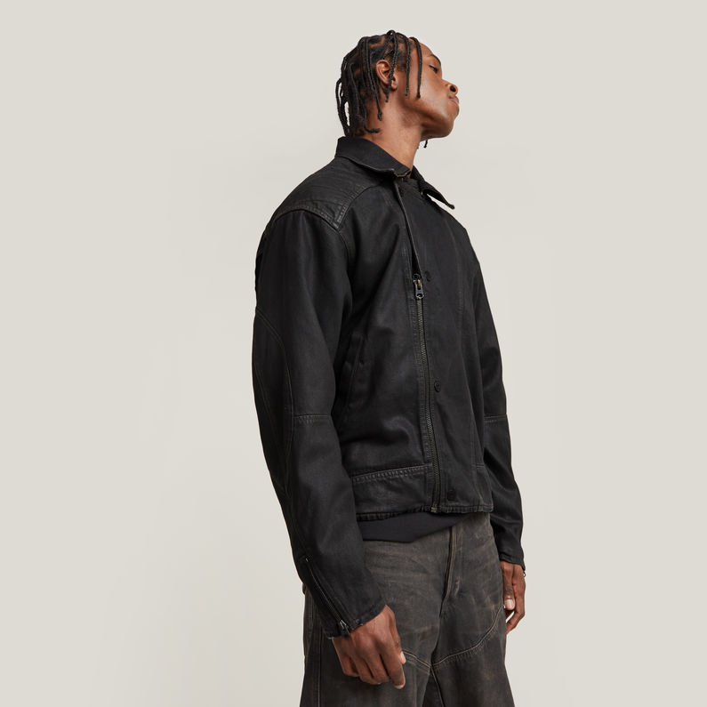 G-STAR Outlet Biker Denim Jacket Brown