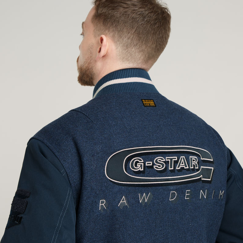 G-STAR Outlet Varsity Wool Bomber Medium blue