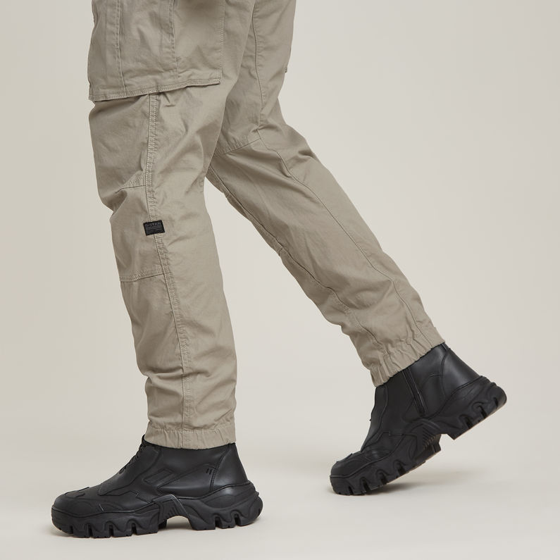 G-STAR Outlet Cargo Pants 3D Regular Tapered Cuffed Beige