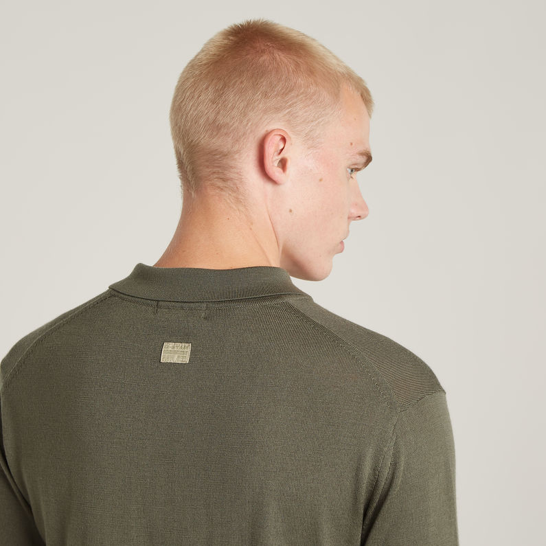 G-STAR Outlet Premium Core Dunda Knitted Polo Brown