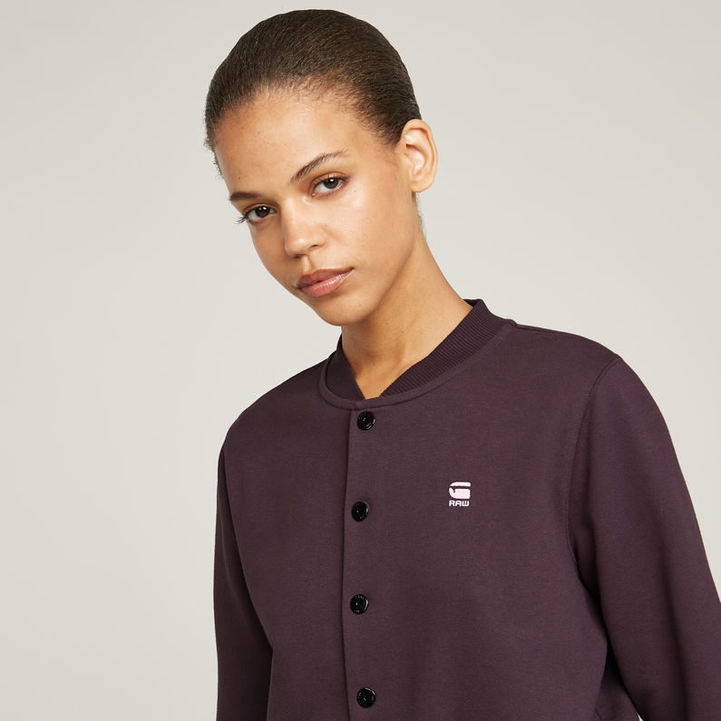 G-STAR Outlet Bomber Sweater Jacket Purple