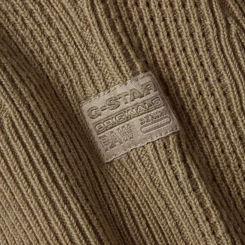 G-STAR Outlet Bodycon Ribbed Knitted Tank Dress Brown