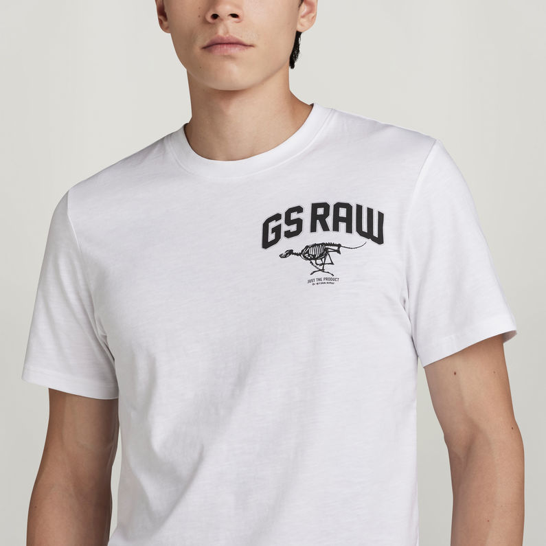 G-STAR Outlet Skeleton Dog Chest Graphic Slim T-Shirt White