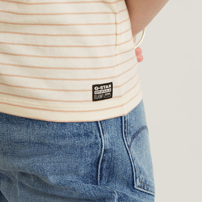 G-STAR Outlet Stripe Eyben Slim V-Neck Top 2.0 Multi color
