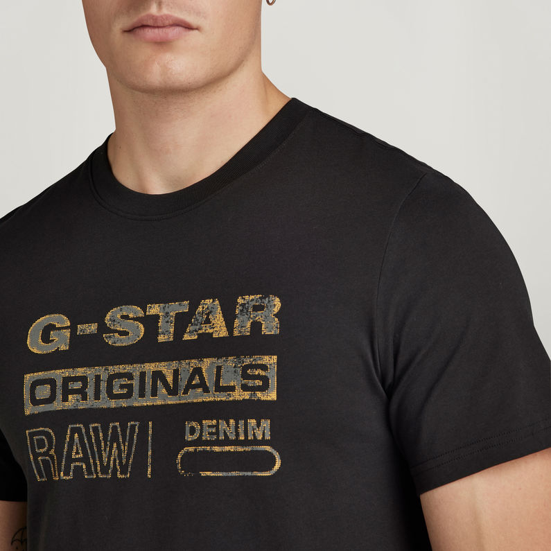 G-STAR Outlet Distressed Originals Slim T-Shirt Black