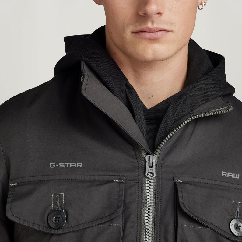 G-STAR Outlet Long Pocket Track Overshirt Black