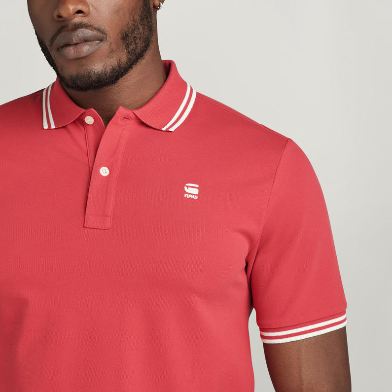 G-STAR Outlet Dunda Slim Stripe Polo Red