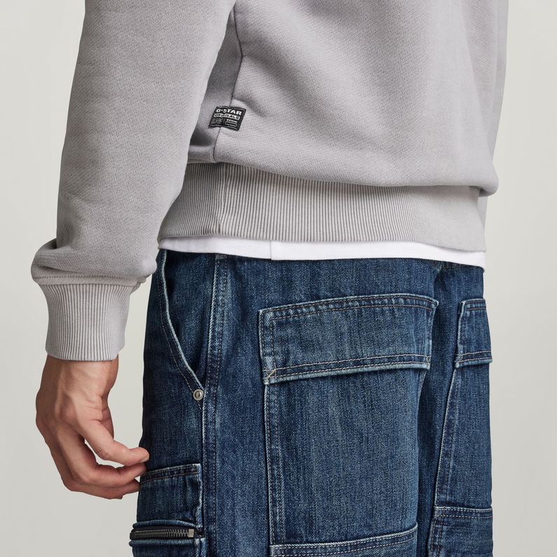 G-STAR Outlet Distressed Logo Sweater Grey