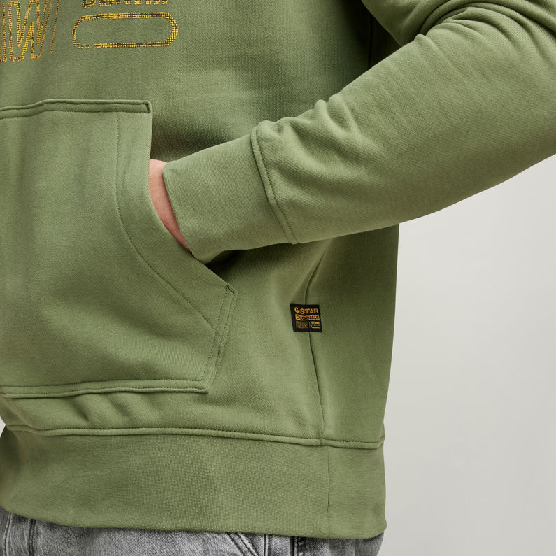 G-STAR Outlet Sudadera Distressed Originals Hooded Verde