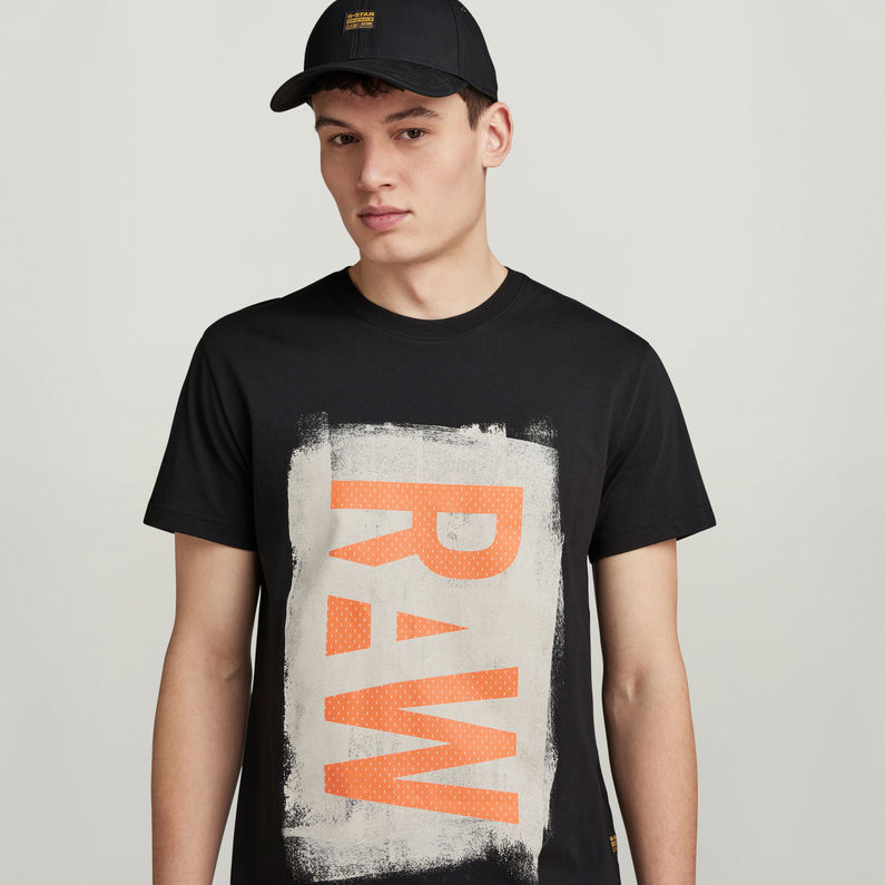 G-STAR Outlet Painted RAW Graphic T-Shirt Black