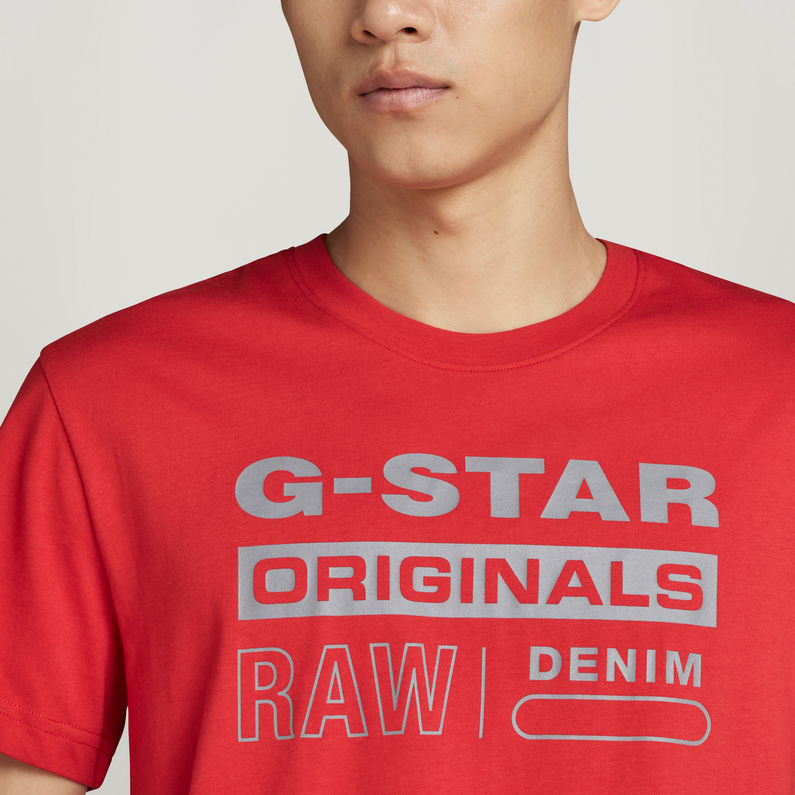 G-STAR Outlet Camiseta Reflective Originals Graphic Rojo