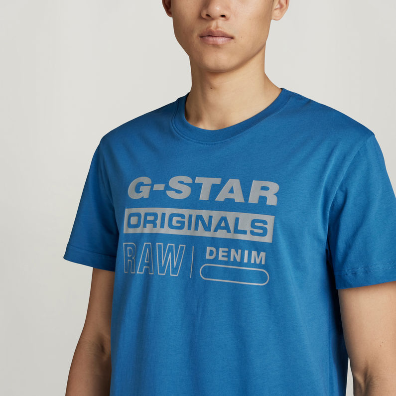 G-STAR Outlet Reflective Originals Graphic T-Shirt Medium blue