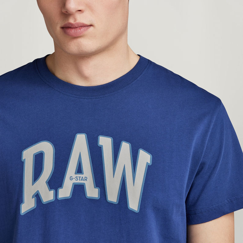 G-STAR Outlet Puff RAW Graphic T-Shirt Medium blue