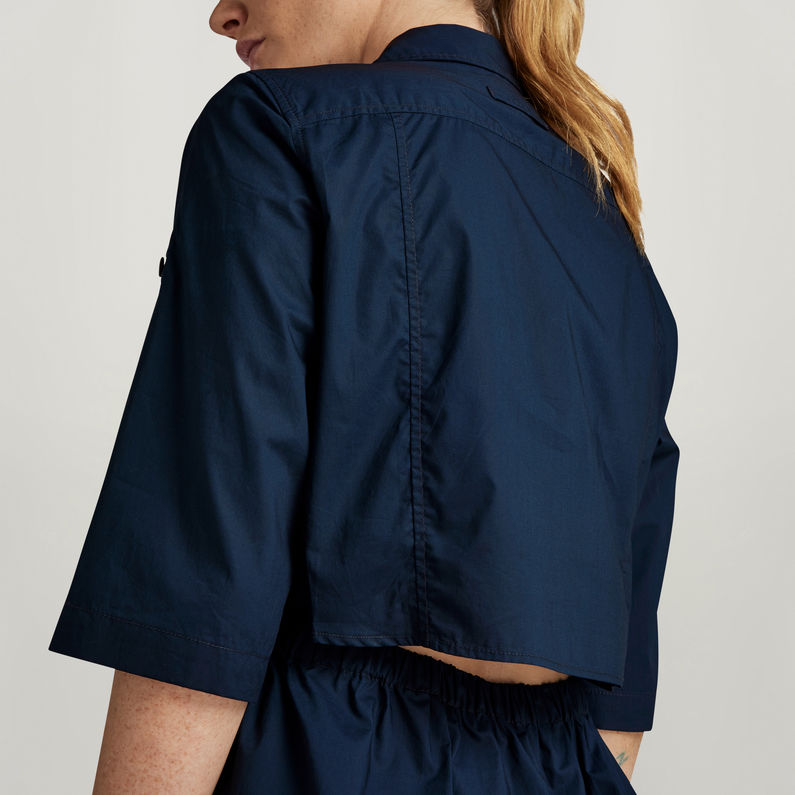 G-STAR Outlet Vestido Camisero Open Back Azul oscuro