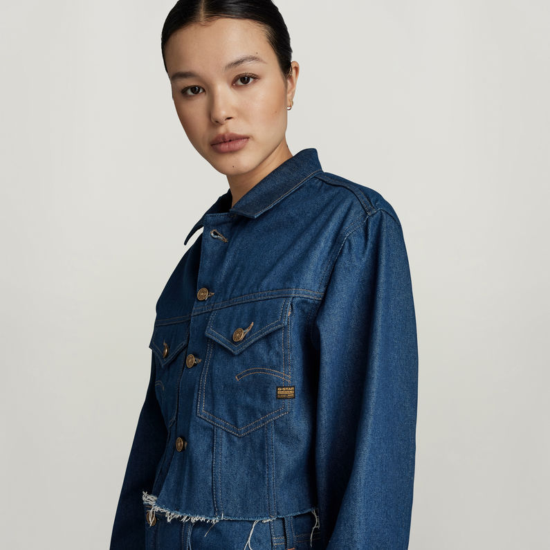 G-STAR Outlet Relaxed Cropped Cutoff Jacket Dark blue