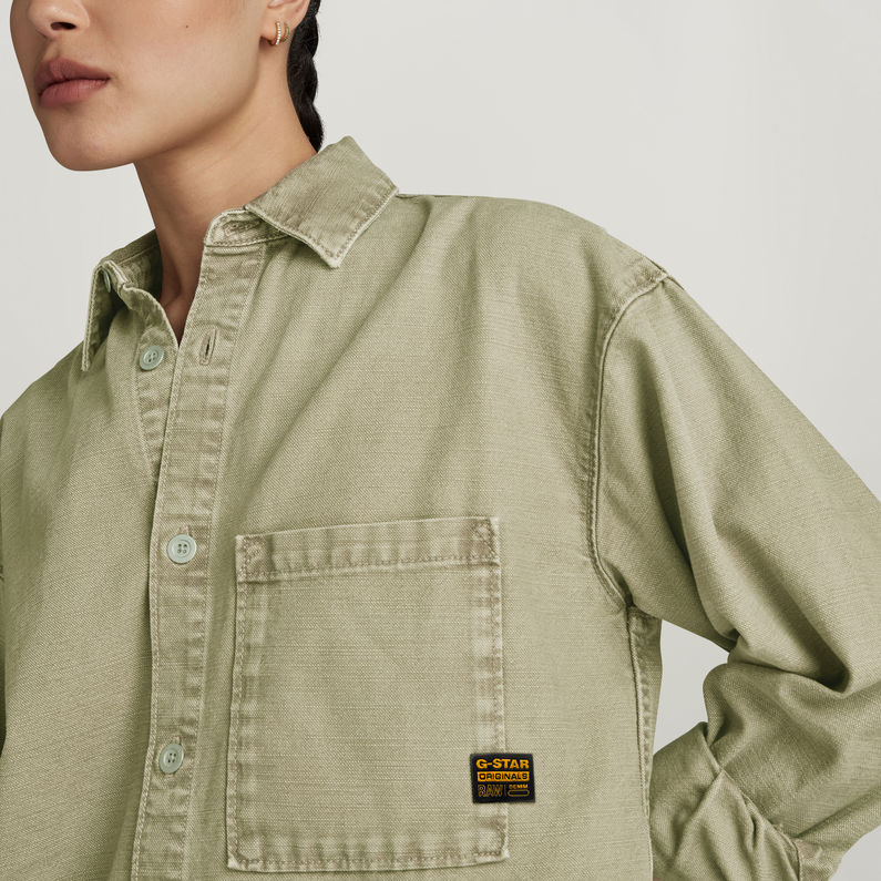 G-STAR Outlet Relaxed Denim Overshirt Green