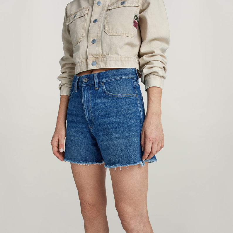 G-STAR Outlet High Denim Shorts Raw Edge Dark blue