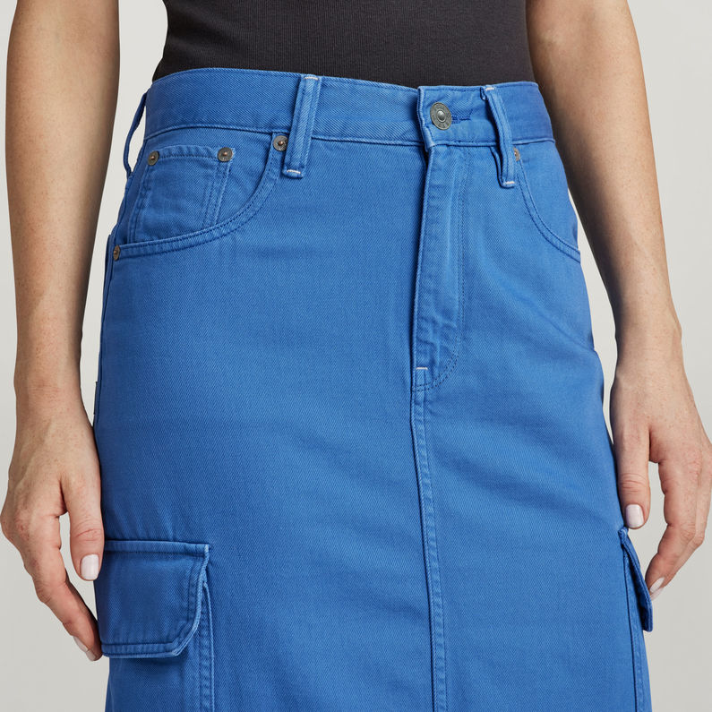 G-STAR Outlet Viktoria Long Cargo Skirt Medium blue