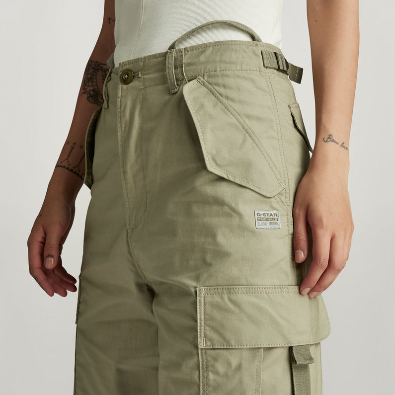 G-STAR Outlet Cargo Cropped Drawcord Pants Green