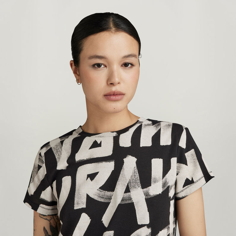 G-STAR Outlet Calligraphy Allover Top Multi color