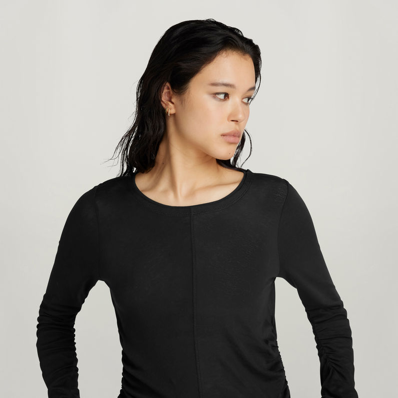 G-STAR Outlet Top Gathered Slim Negro