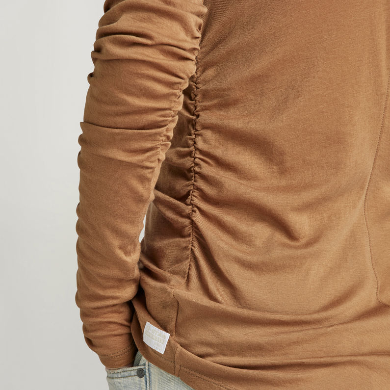G-STAR Outlet Gathered Slim Top Brown