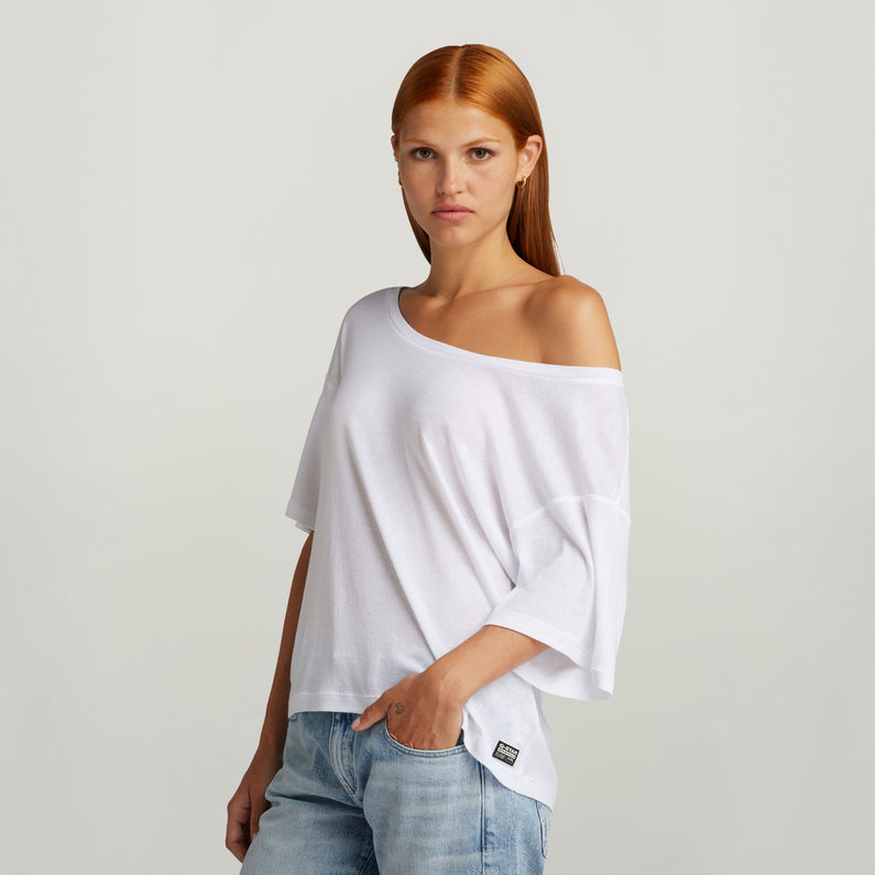 G-STAR Outlet Back Seam Loose Top White