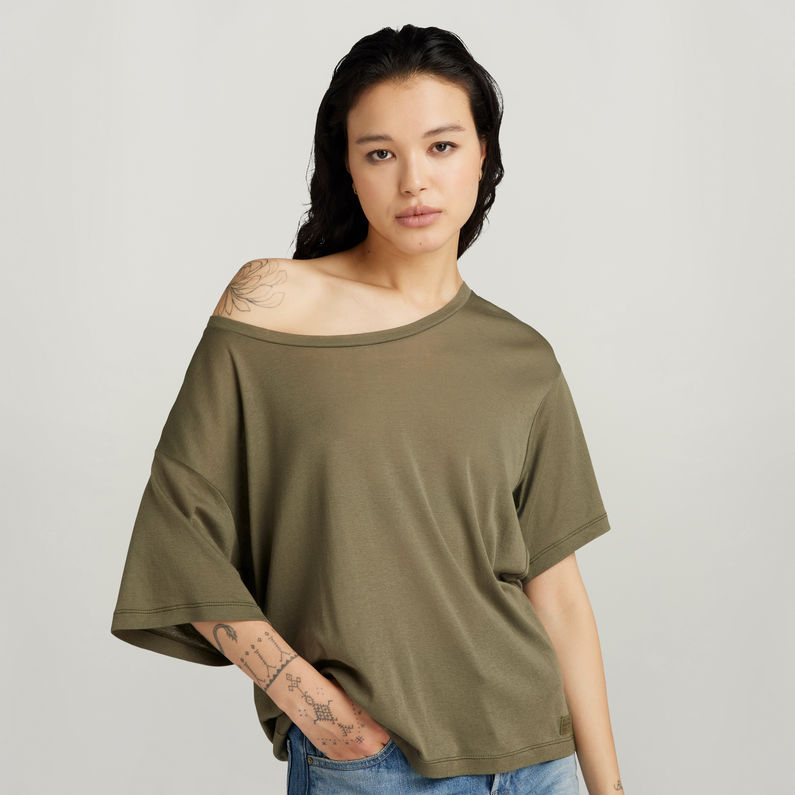 G-STAR Outlet Back Seam Loose Top Green