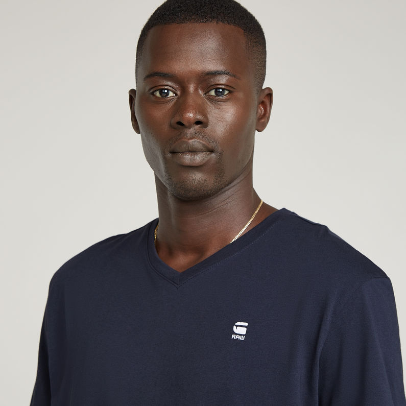 G-STAR Outlet Base-S V-Neck T-Shirt Dark blue