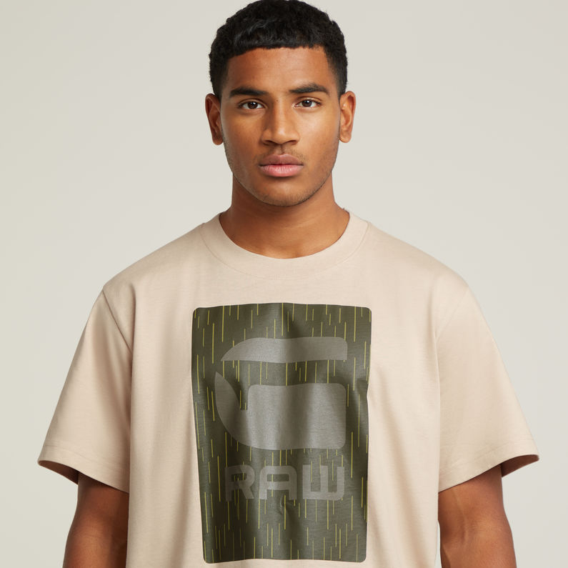 G-STAR Outlet Camiseta Burger Box Rain Loose Beige