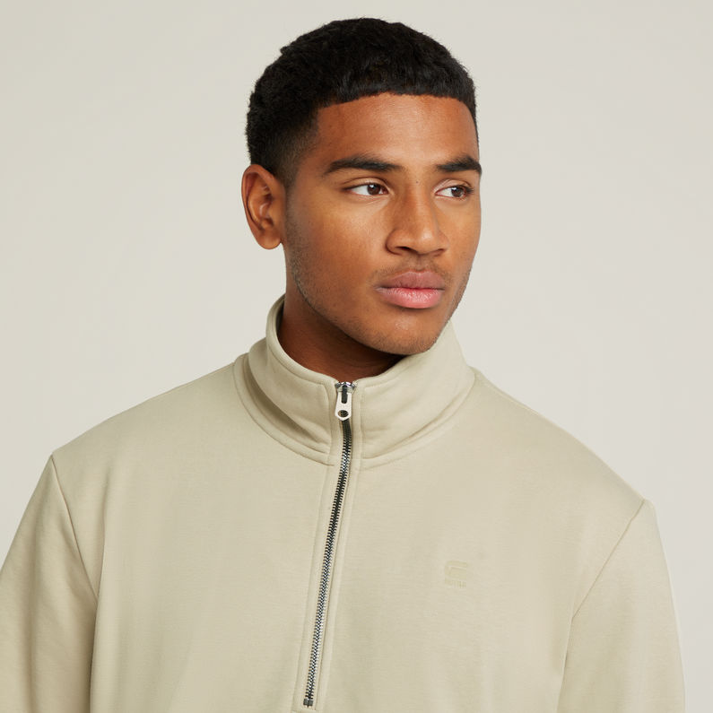 G-STAR Outlet Nifous Half Zip Sweater Beige