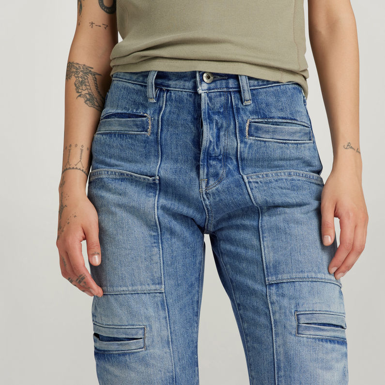 G-STAR Outlet Viktoria Utility High Straight Jeans Medium blue
