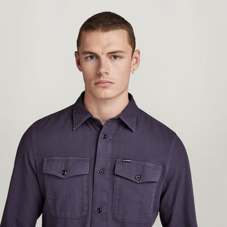 G-STAR Outlet Camisa Marine Slim Morado
