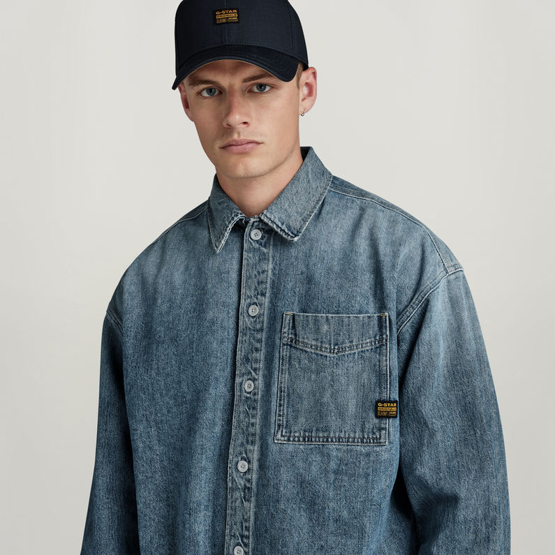 G-STAR Outlet Boxy Fit Overshirt Medium blue