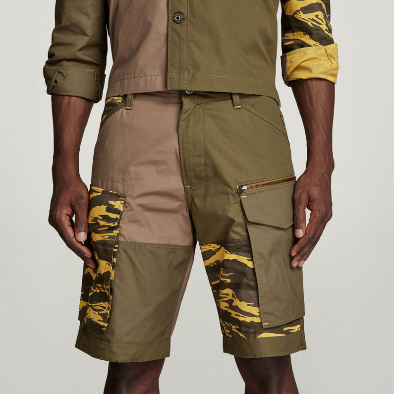 G-STAR Outlet Rovic Mix Zip Relaxed Shorts Green