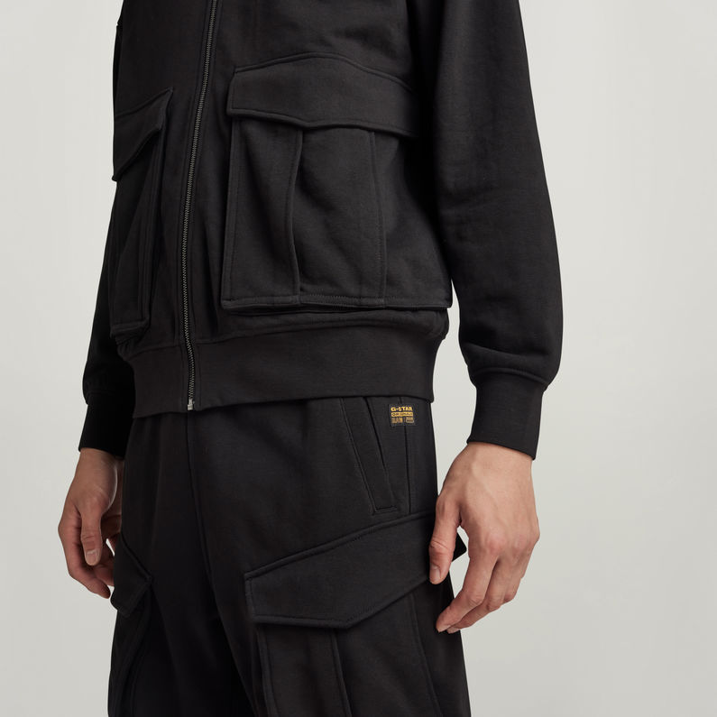 G-STAR Outlet Rovic Zip Through Loose Sweater Black