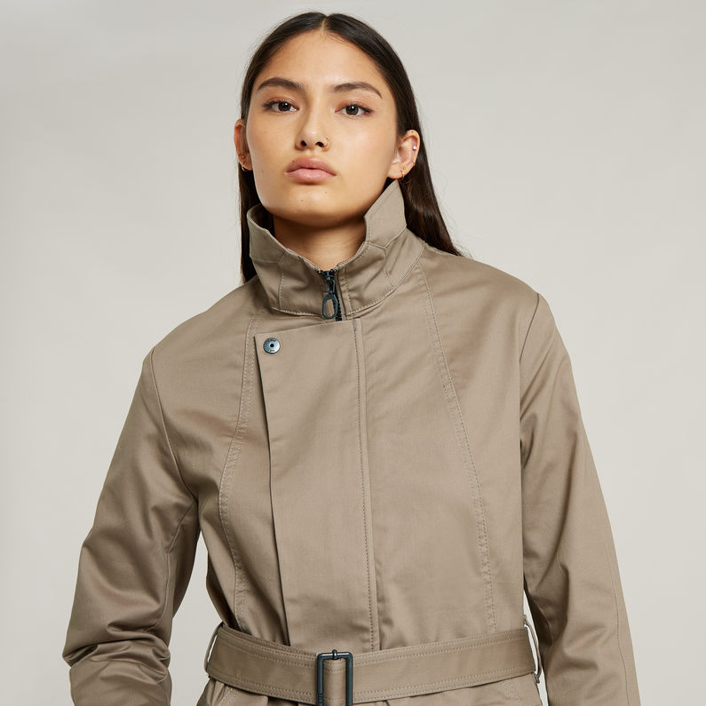 G-STAR Outlet Short Trench Coat Beige