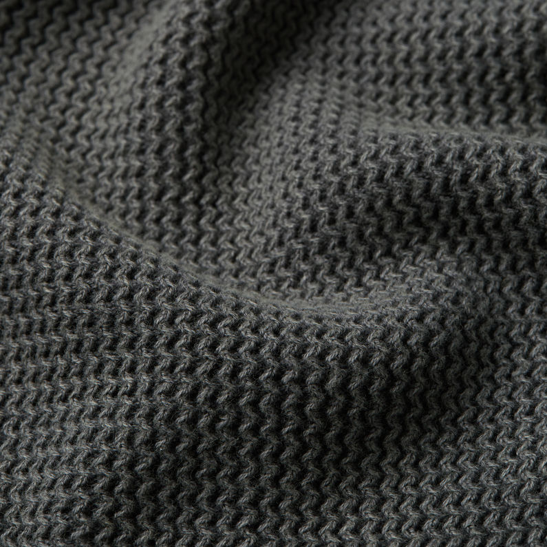 G-STAR Outlet Serrated Full Zip Knitted Cardigan Grey