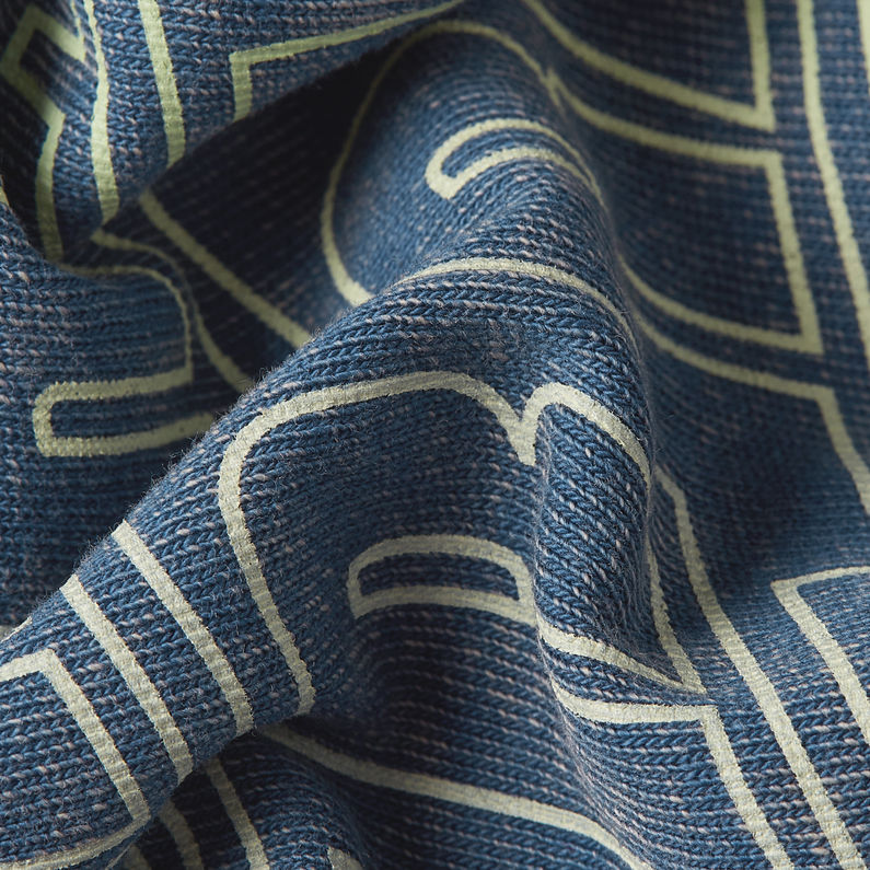 G-STAR Outlet Washed Multi Logo Oversized T-Shirt Medium blue