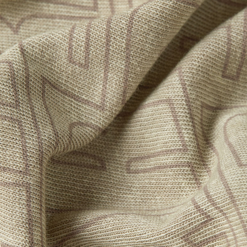 G-STAR Outlet Washed Multi Logo Oversized T-Shirt Beige