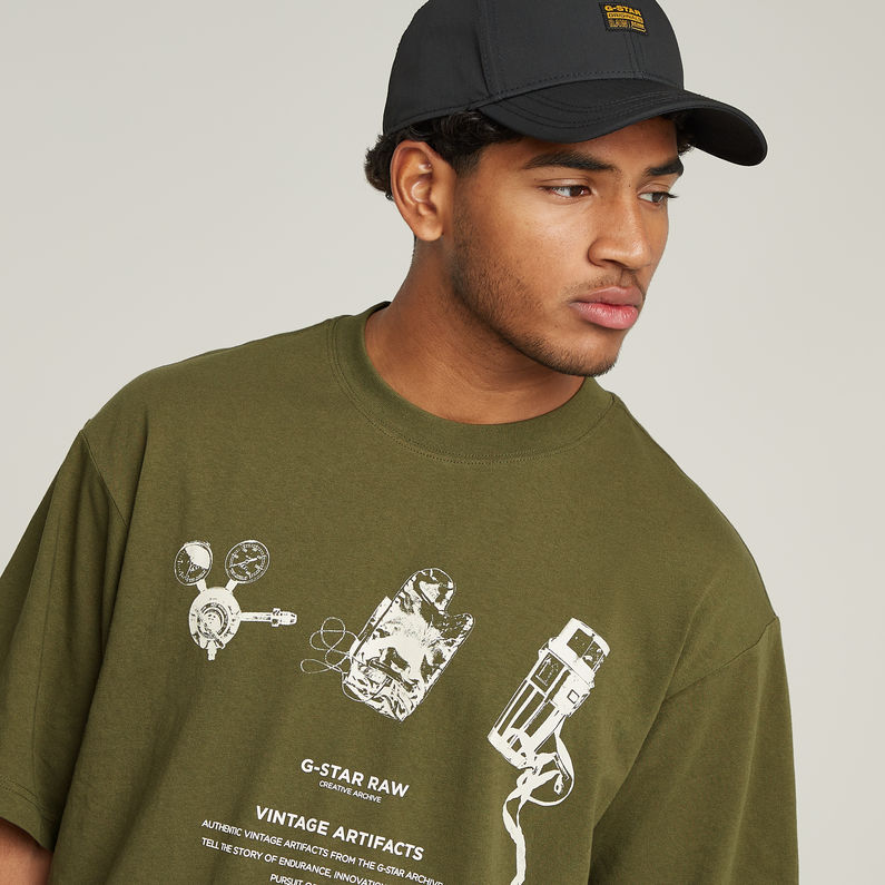 G-STAR Outlet Camiseta Archive Boxy Verde