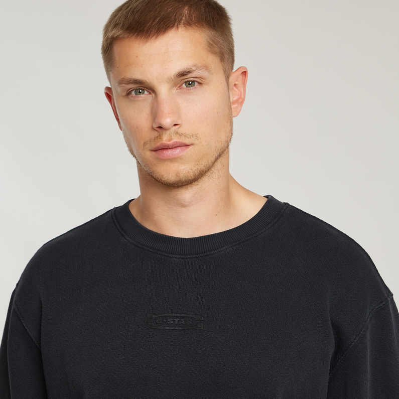 G-STAR Outlet Sudadera Washed Relaxed Negro