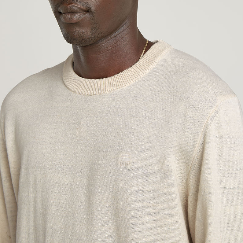G-STAR Outlet Premium Core Knitted Sweater White