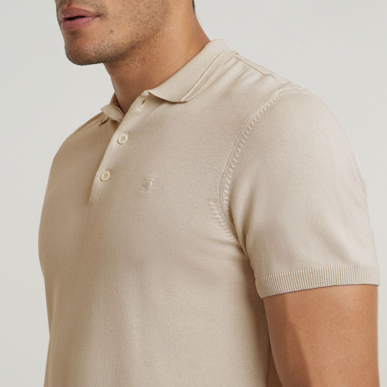 G-STAR Outlet Knitted Polo White