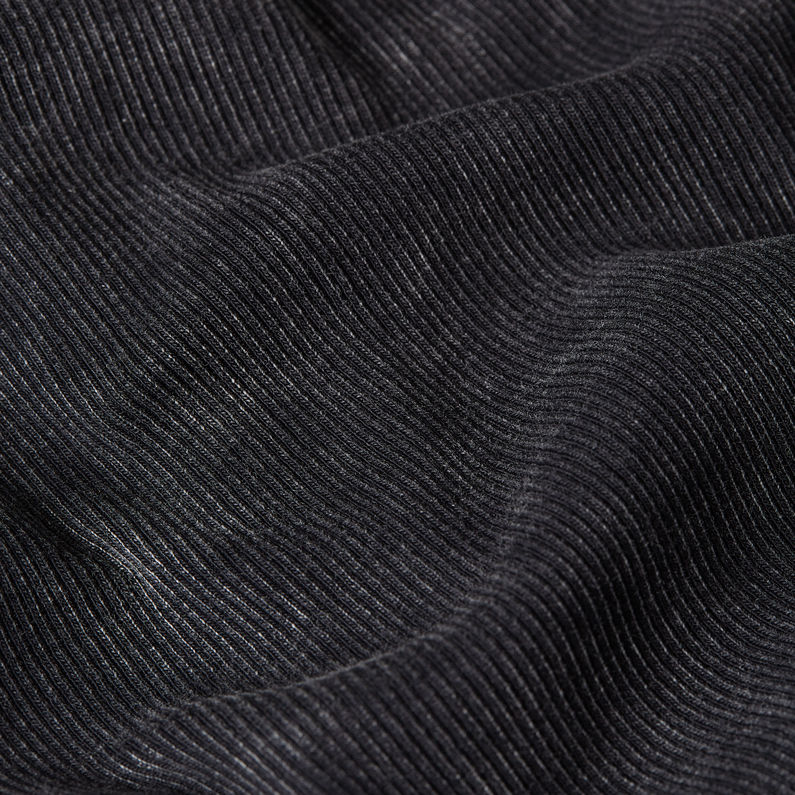 G-STAR Outlet Top Deep V Overdyed Henley Slim Negro