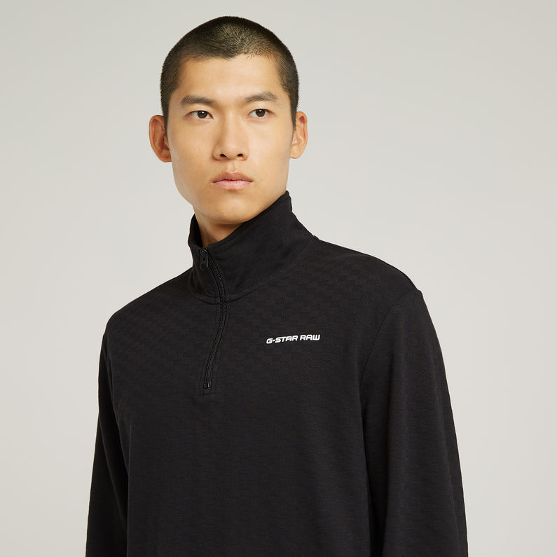G-STAR Outlet Tweeter Checquard Half Zip Negro