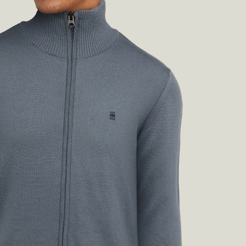 G-STAR Outlet Core Zip Through Knit Medium blue