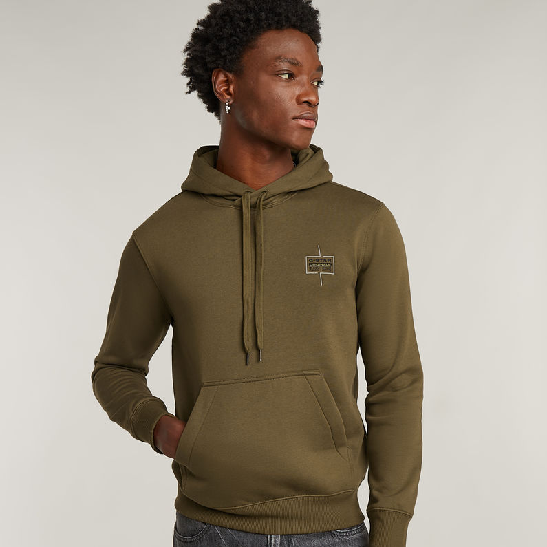 G-STAR Outlet Logo Hoodie Green