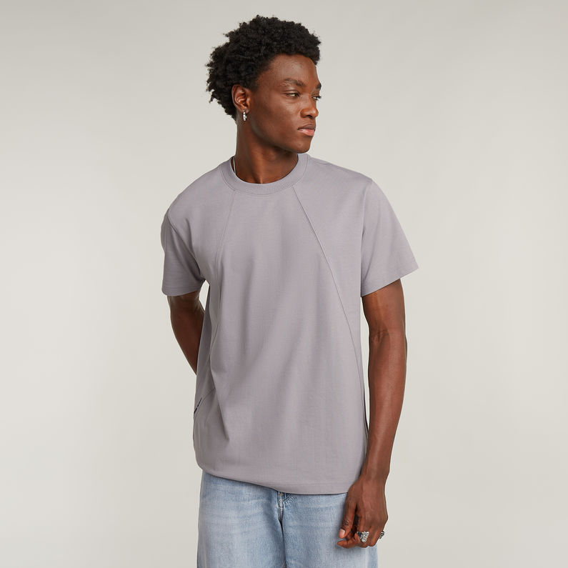 G-STAR Outlet Camiseta Seam Detail Loose Gris